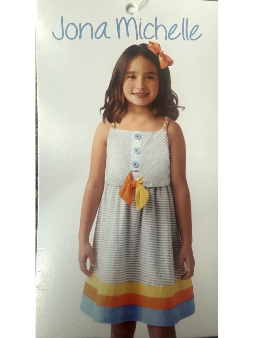 Jenna Michelle Girls’ Striped Maxi Dress – Size 10 – New With Tags